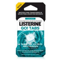 Enxaguante Bucal Listerine Go! Tabs Tabletes Mastigáveis 4 Unidades