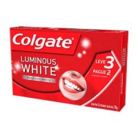 foto de Kit Creme Dental Colgate Luminous White 70g 3 Unidades