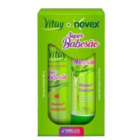 foto de Kit Shampoo e Tratamento Condicionante Vitay Novex Super Babosão 300ml