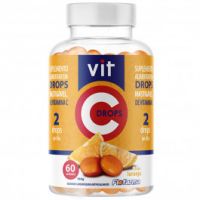 foto de Vit C Drops Mastigáveis De Vitamina C Flofarma C/60 Unidades