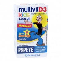 foto de Multivit D3 Kids 1.000Ui Morango C/ 30 Comprimidos Mastigáveis