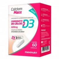 foto de Calcium Maxx D3 Cálcio+Vitamina D3 Maxinutri 600Mg C/60 Cáps