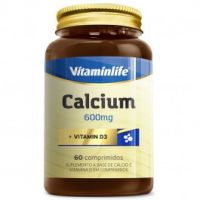 foto de Cálcio Calcium 600 + Vitamina D3 Vitamin Life 60 Comprimidos